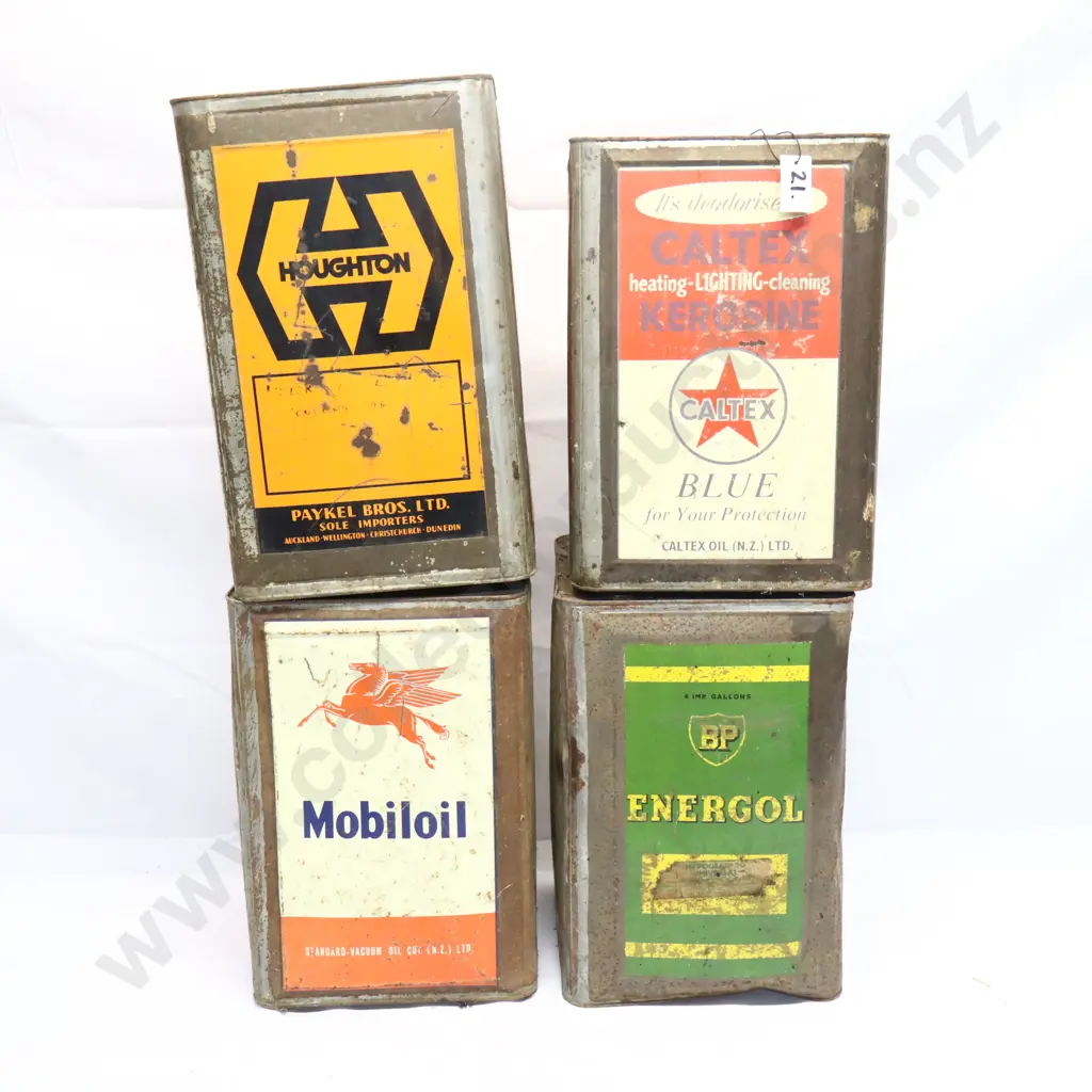 Collection of Vintage Oil Tins Image 1++