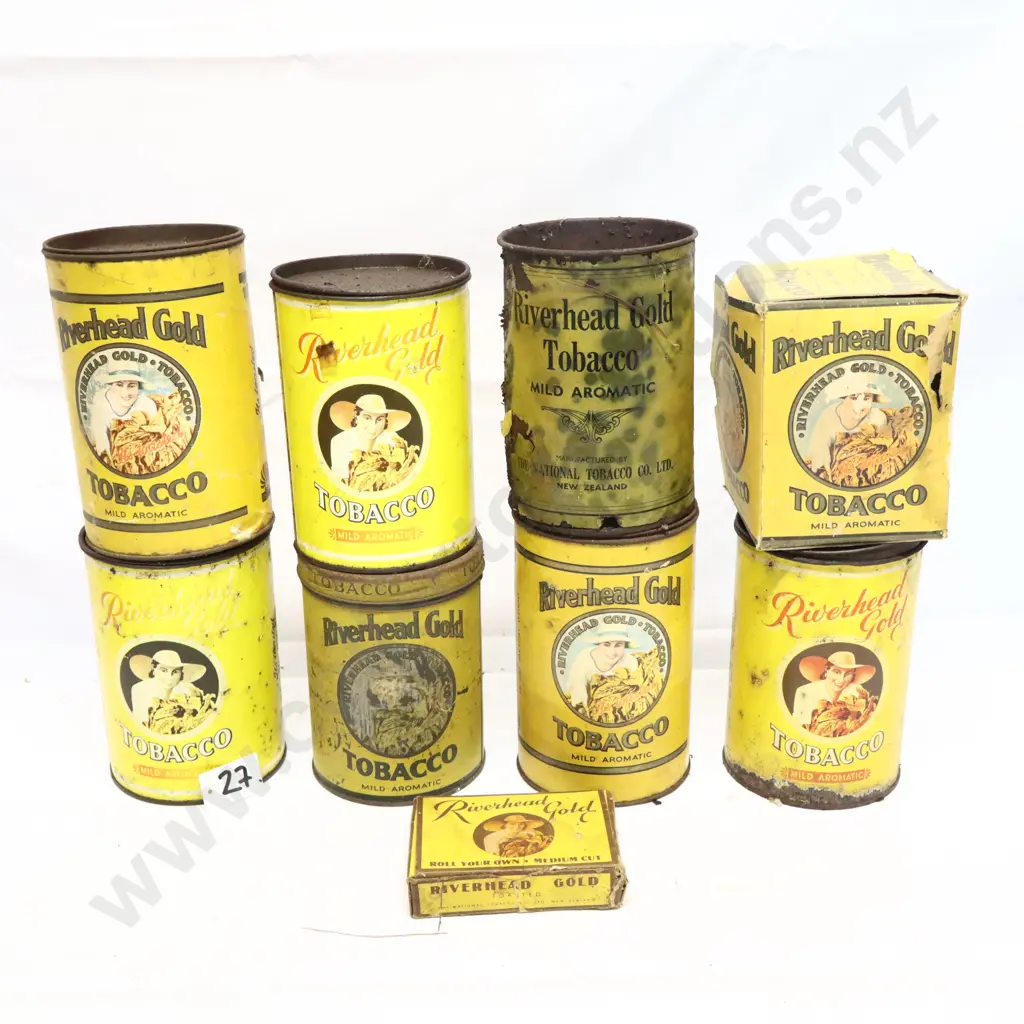 Collection of Riverhead Gold Tobacco Tins Image 1++