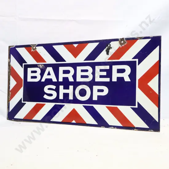 Original Barber Shop Enamel Sign