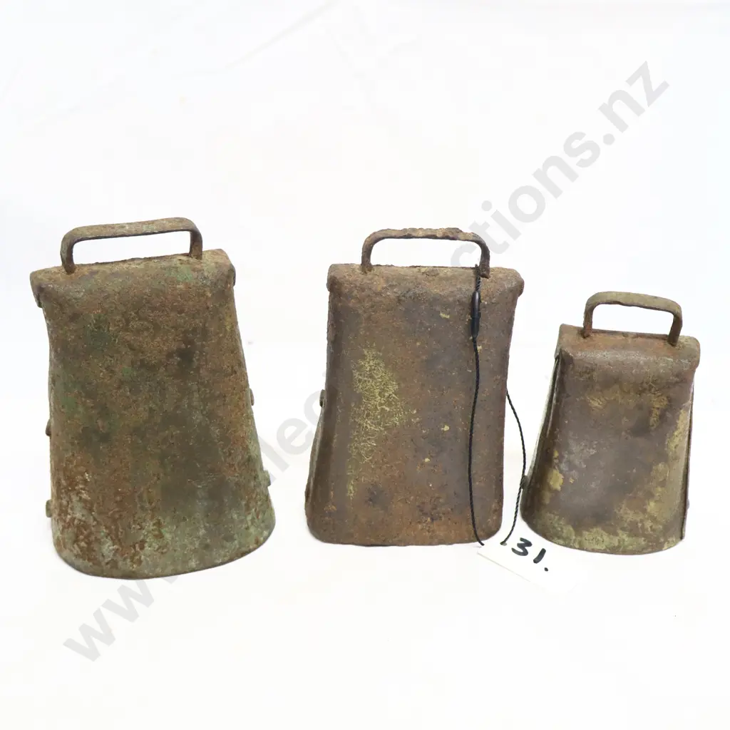 Collection of Vintage Cow Bells Image 1++