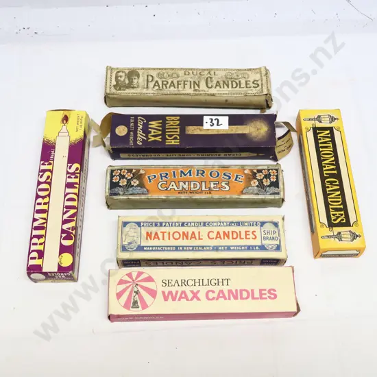Collection of Vintage Candle Stick Boxes