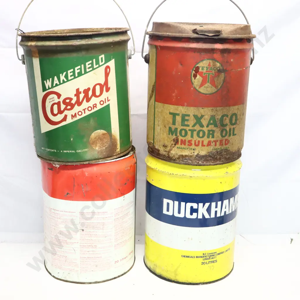 Collection of Vintage Oil Drums Image 1++