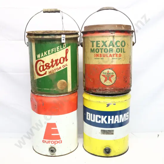 Collection of Vintage Oil Drums