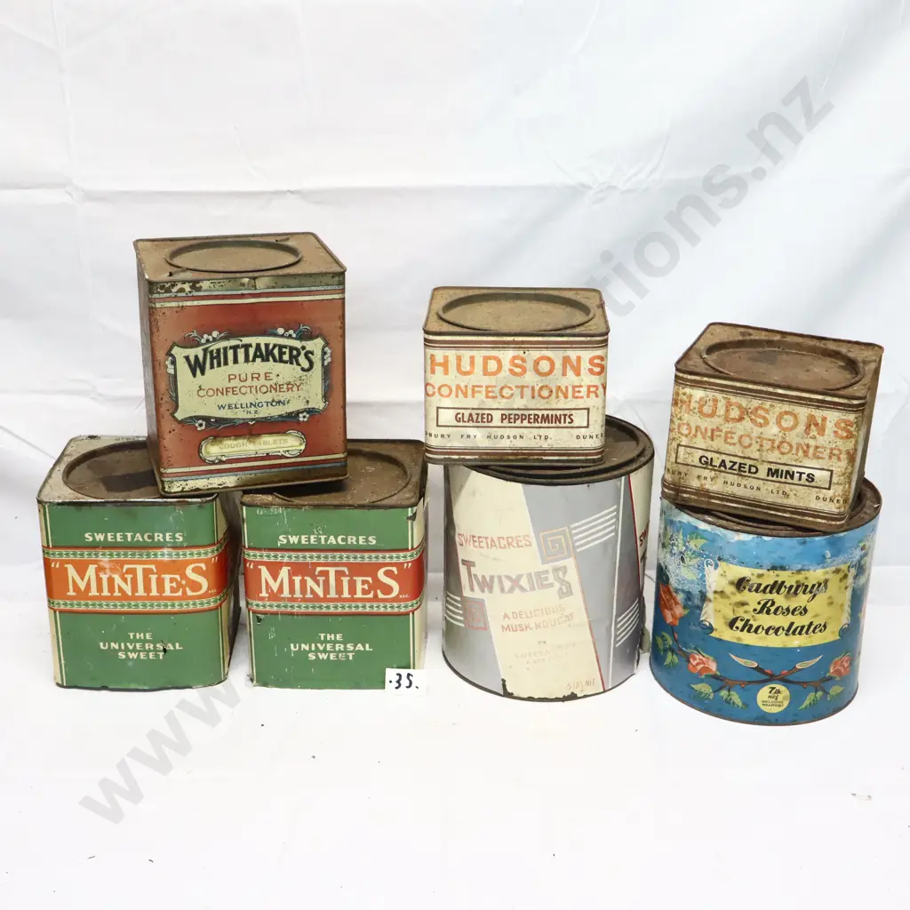 Collection of Vintage Confectionery Tins Image 1++