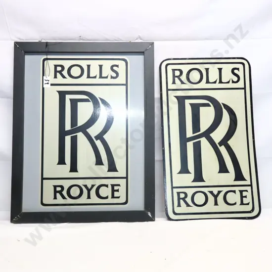 Pair of Rolls Royce Signs. Handpainted Signs by Ray Bovey