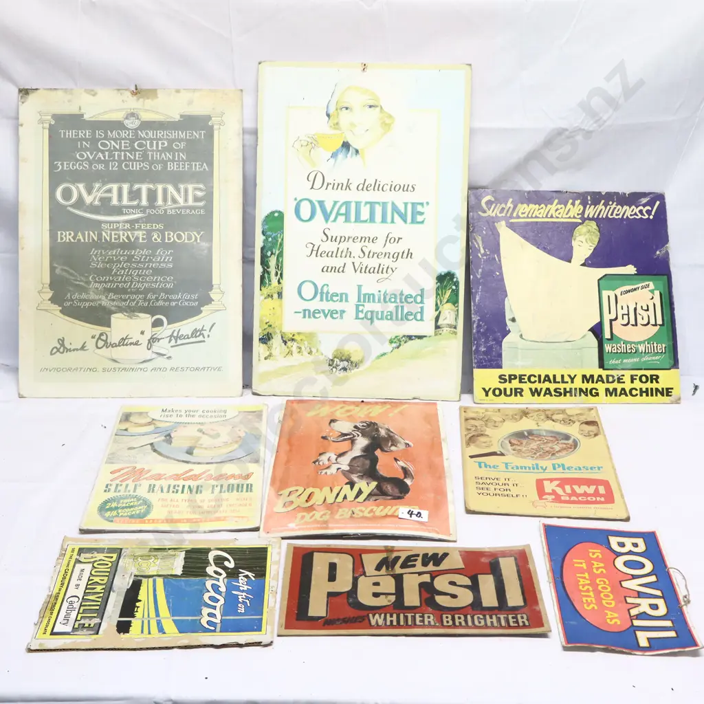 Collection of Vintage Advertising Cards and Signs Image 1++