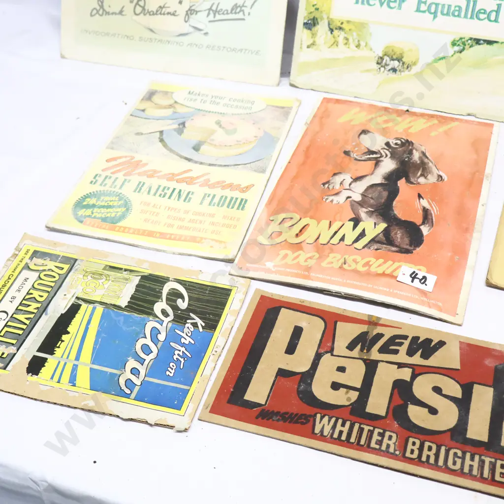 Collection of Vintage Advertising Cards and Signs Image 1++