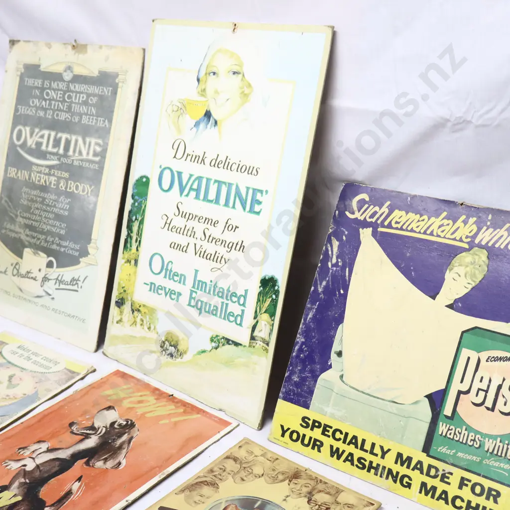 Collection of Vintage Advertising Cards and Signs Image 1++