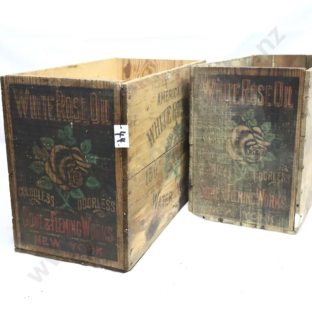 Pair of White Rose Petrol Boxes Image 1++