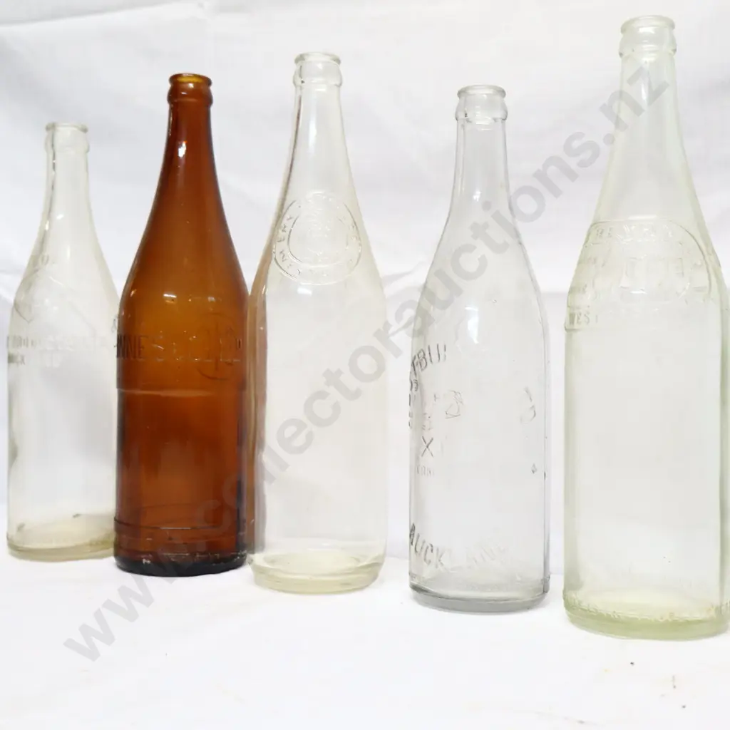 Collection of Vintage Embossed Crown Top Bottles #2 Image 1++