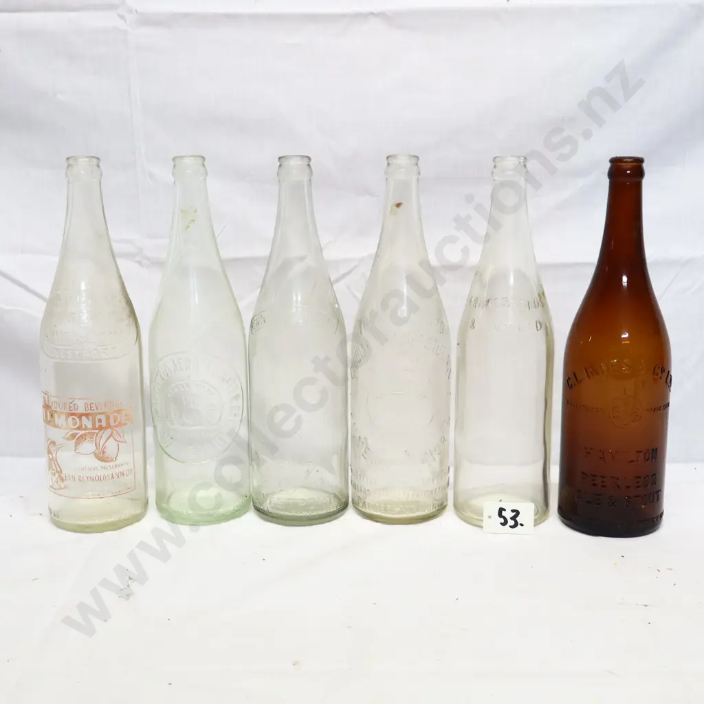 Collection of Vintage 26oz Crown Top Bottles Image 1++