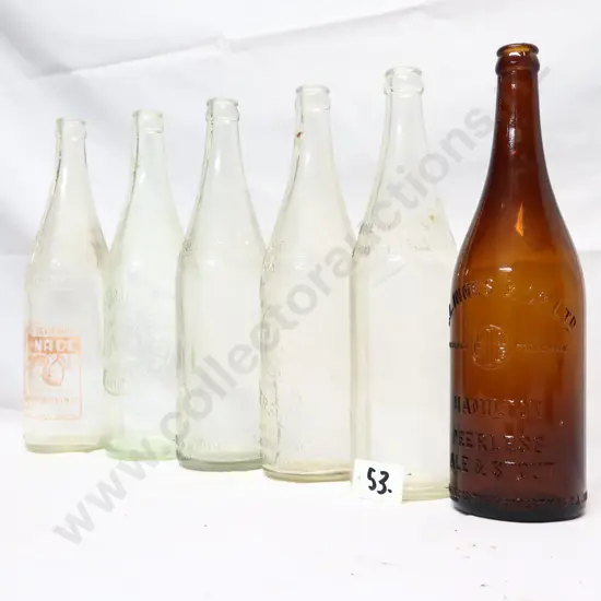 Collection of Vintage 26oz Crown Top Bottles
