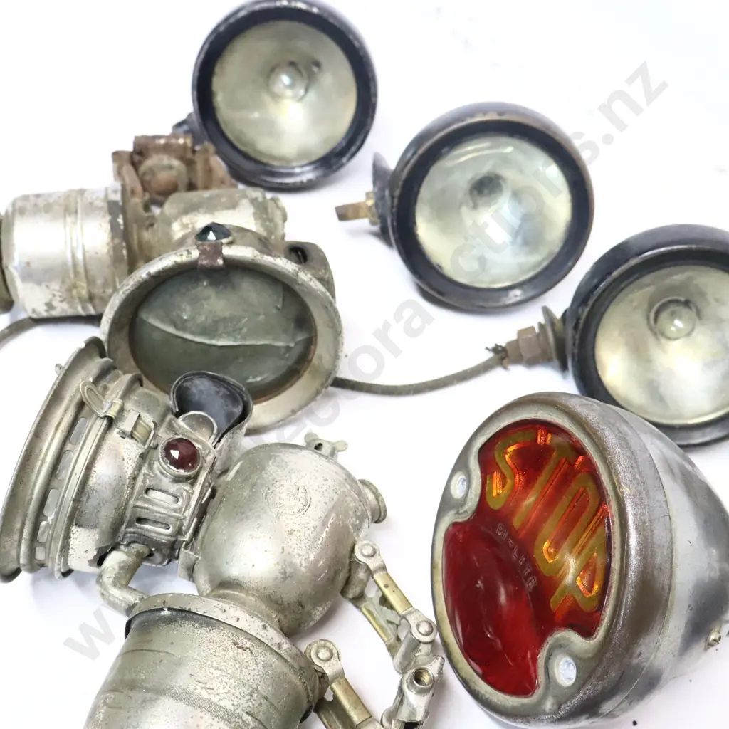Collection of Vintage Car and Bicycle Lighting. Image 1++