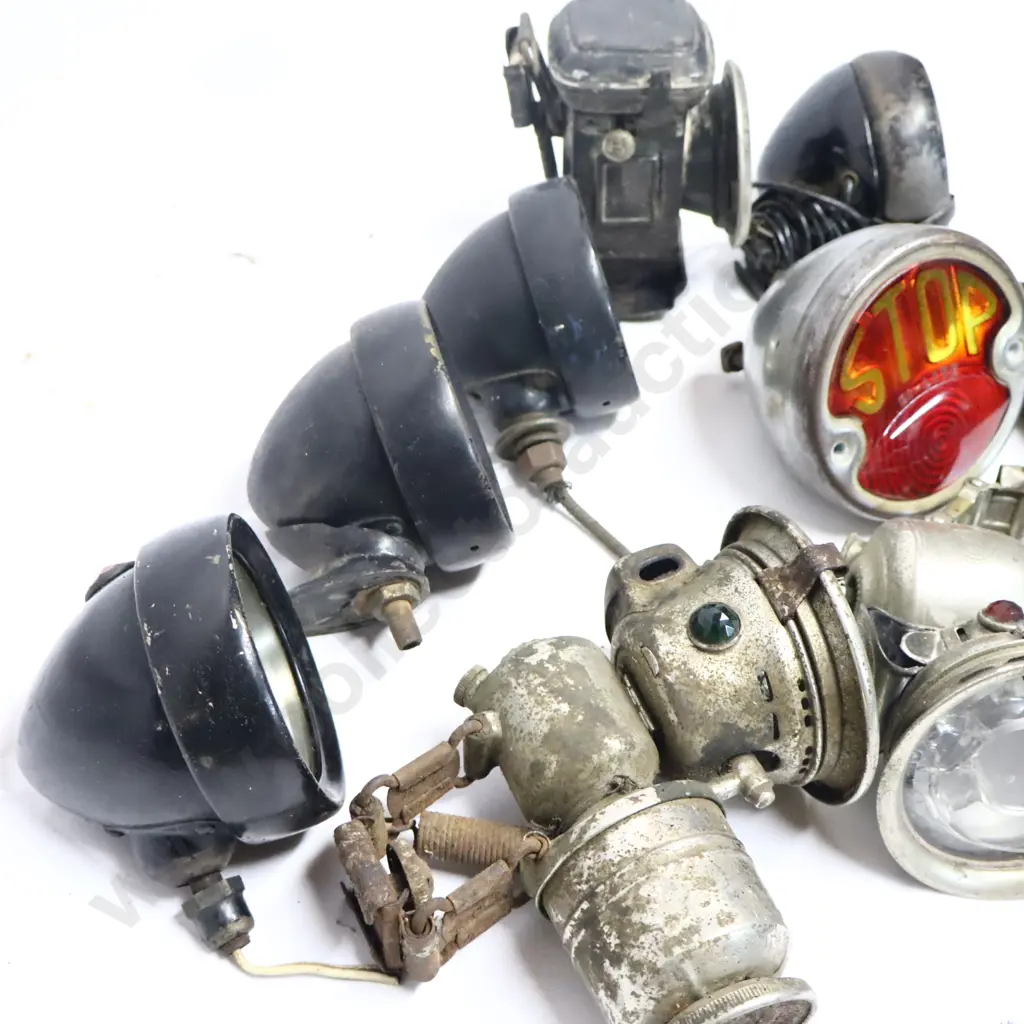 Collection of Vintage Car and Bicycle Lighting. Image 1++