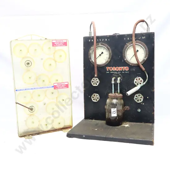 Toronto Vacuum Tester And Morey's Oil Viscosity Display.