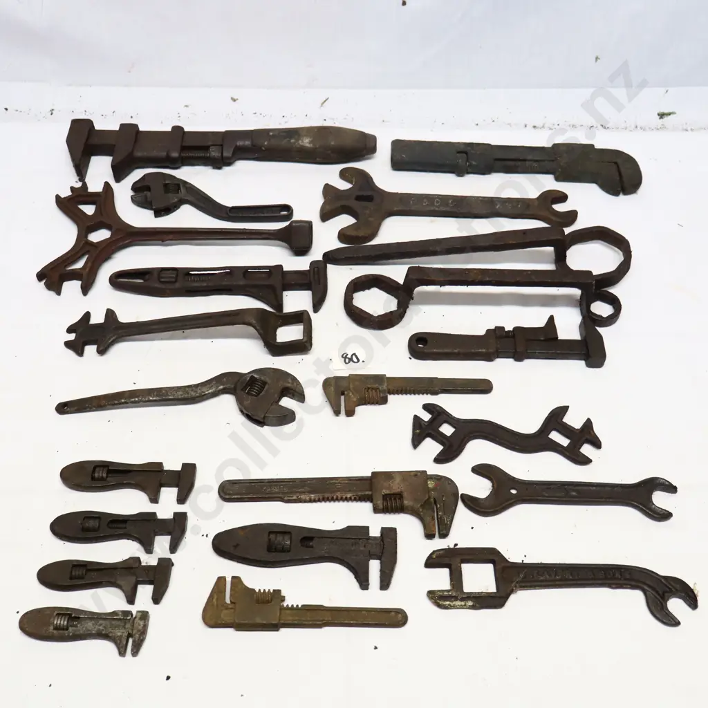 Collection of Vintage Spanners And Wrenches Image 1++