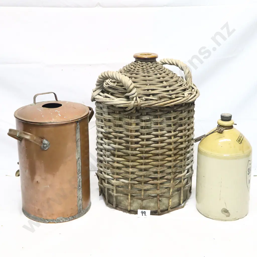 Demijohn, Copper & Sharpe Bros Stoneware Jar Image 1++