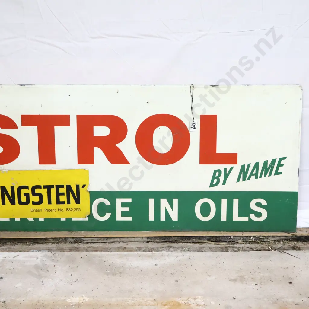 Castrol “Liquid Tungsten” Tin Advertising Sign Image 1++