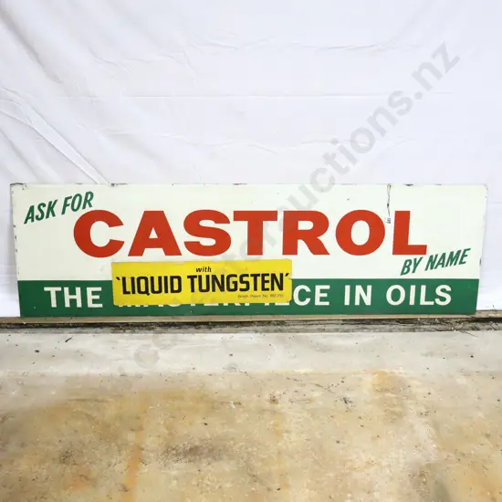 Castrol “Liquid Tungsten” Tin Advertising Sign