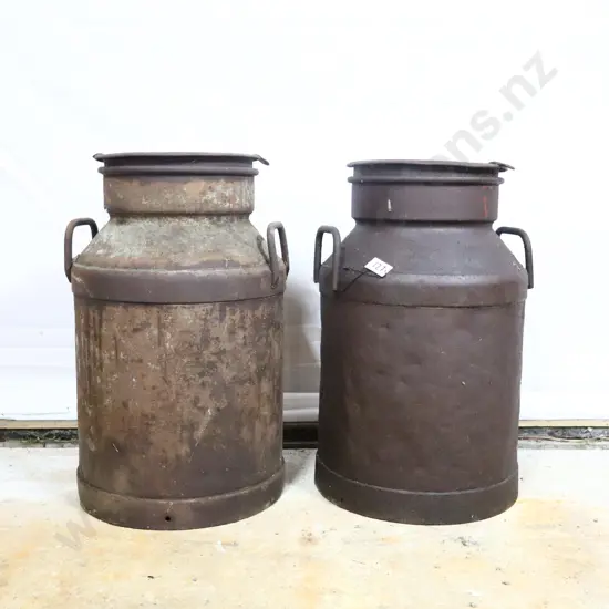 Pair of Large Vintage Milk Cans