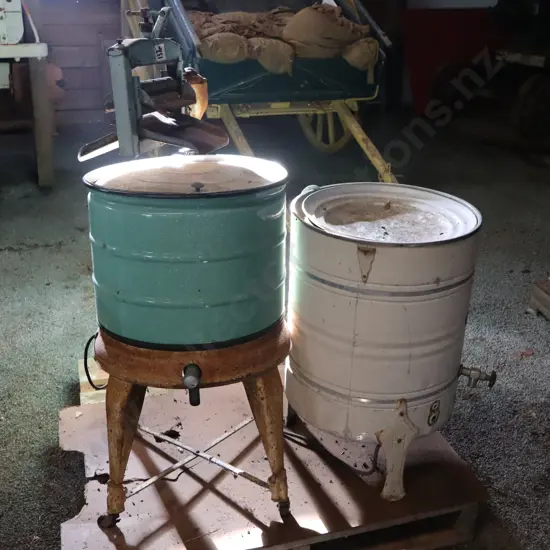 Vintage Enamel Washing Machines