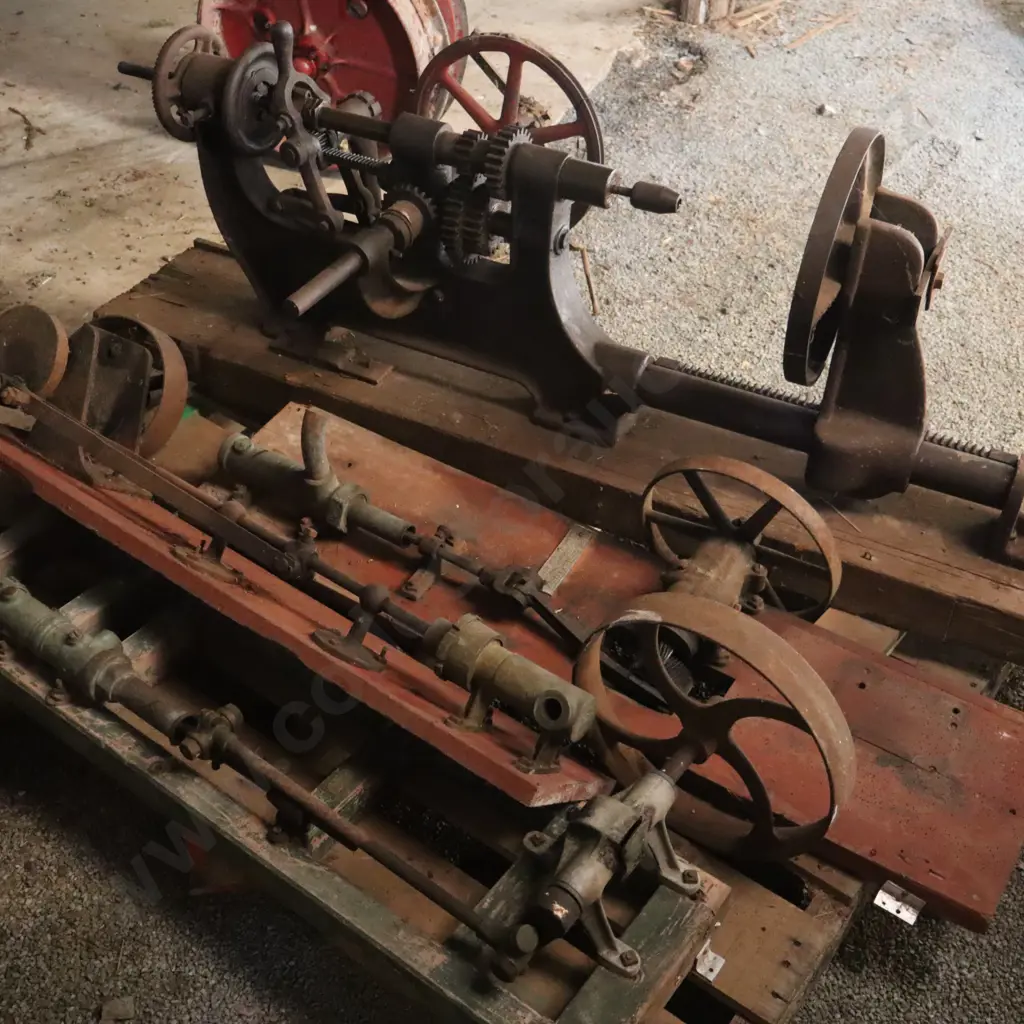 Large Antique Drill Press and Vacuum Pumps Image 1++