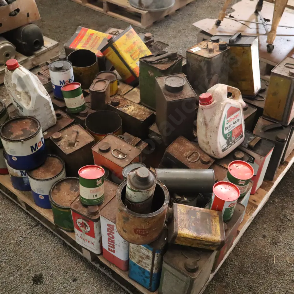 Pallet of Petrol Tins Mainly 1 Gallons Image 1++