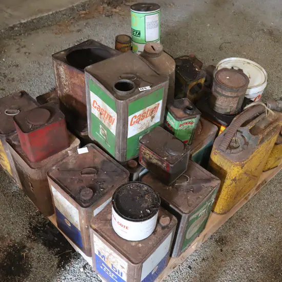 Pallet of Petrol Tins Mainly 4 Gallons