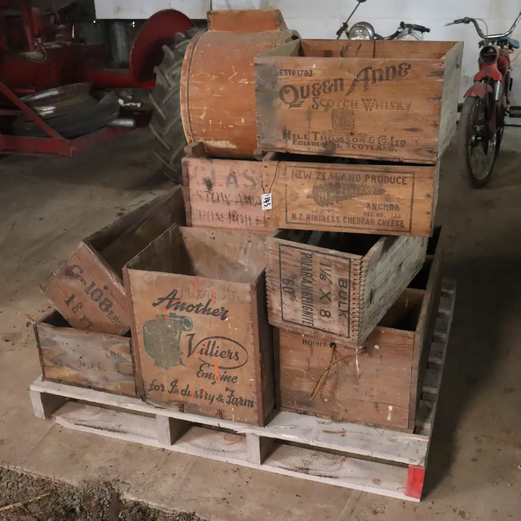 Collection of Vintage Wooden Crates Image 1++