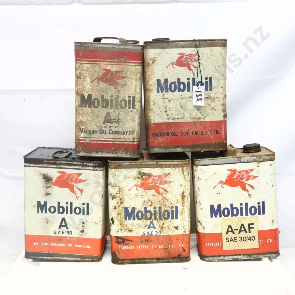 Mobiloil Oil Tin Collection Image 1++