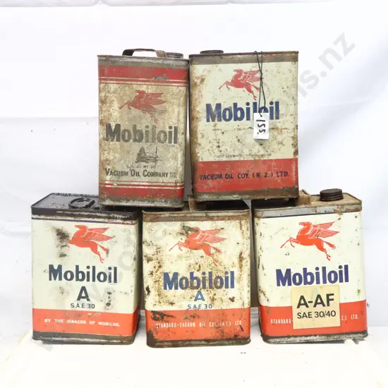 Mobiloil Oil Tin Collection