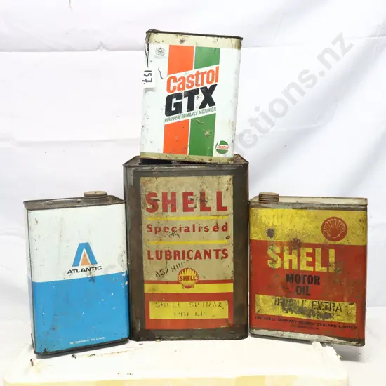 Assorted Vintage Oil Tins