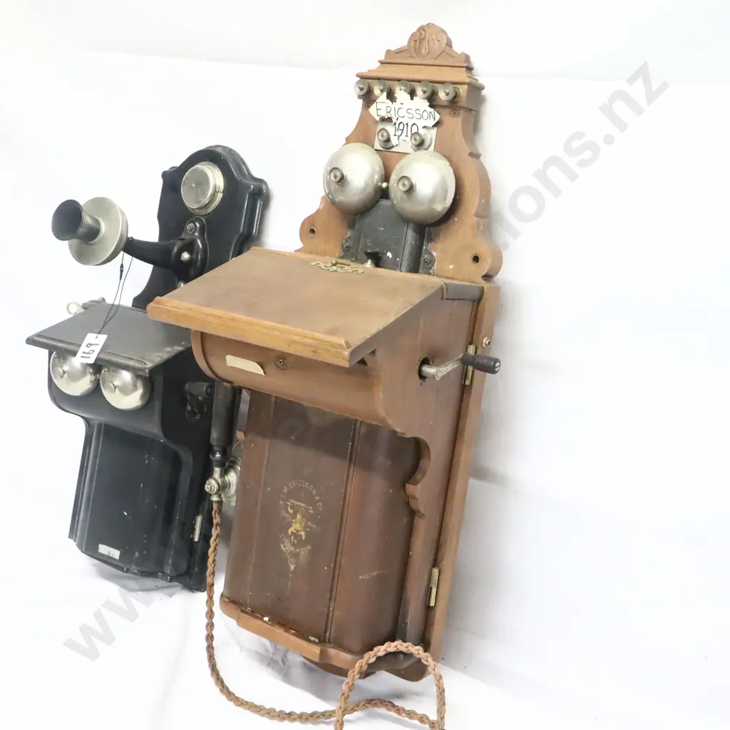Pair of Antique Wall Telephones Image 1++