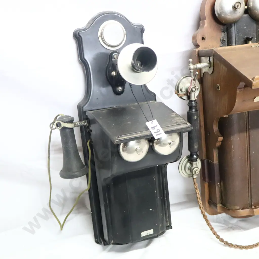Pair of Antique Wall Telephones Image 1++