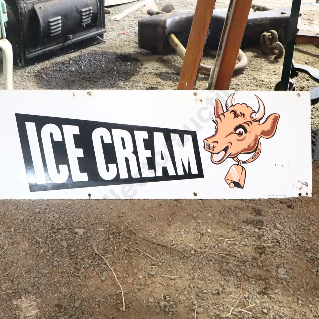 Meadow Gold Ice Cream Enamel Sign Image 1++