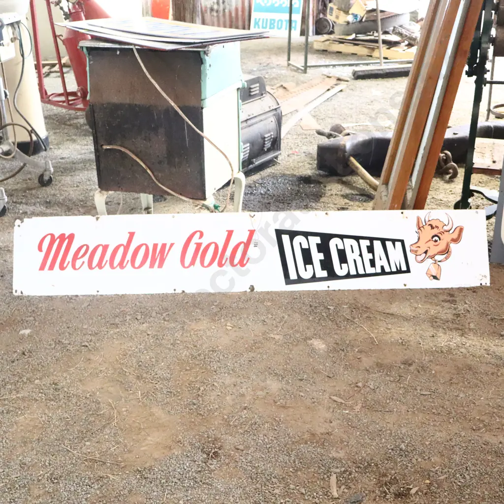 Meadow Gold Ice Cream Enamel Sign Image 1++