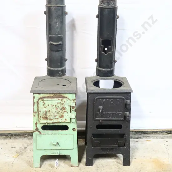 Pair of Vintage Cast Iron Camp Stoves