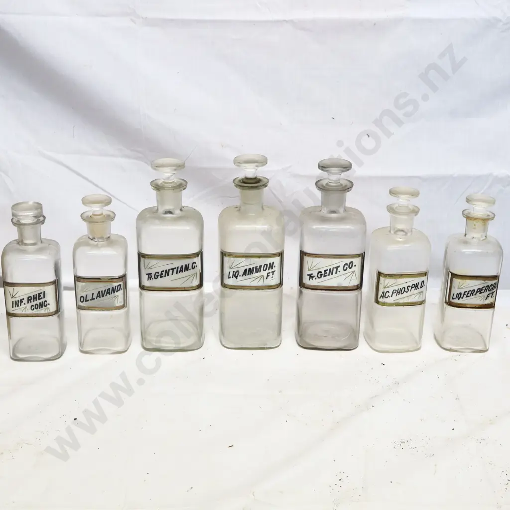 Collection of Antique Apothecary Bottles Image 1++