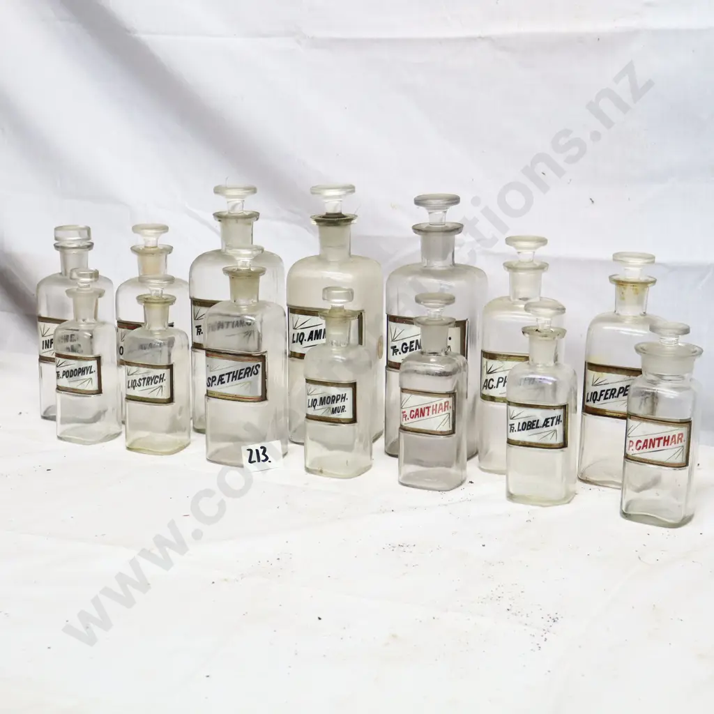 Collection of Antique Apothecary Bottles Image 1++