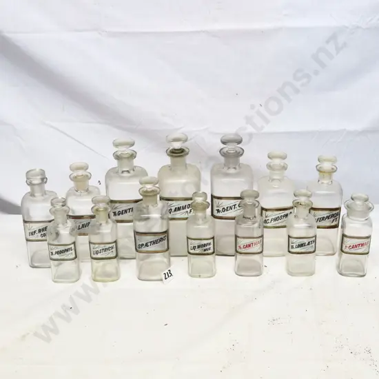 Collection of Antique Apothecary Bottles
