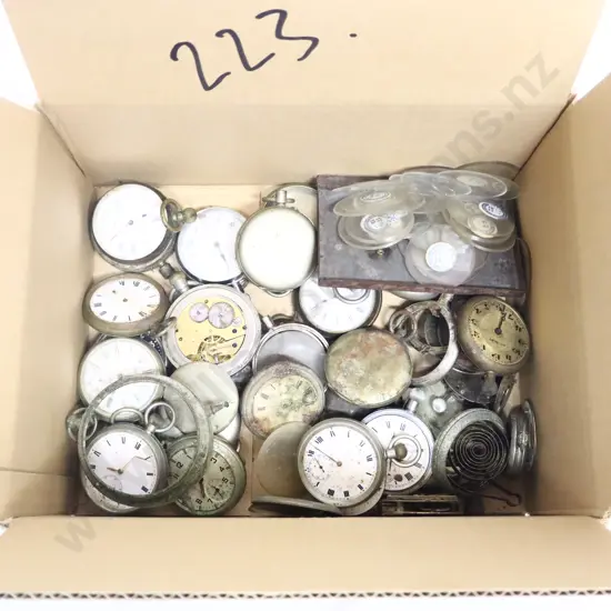 Collection of Antique Pocket Watches and Dials