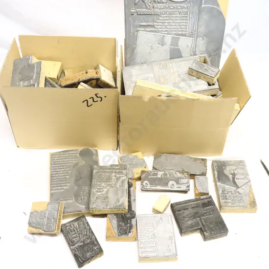Large Collection of Printing Blocks Yates, Masport, Evinrude ect.