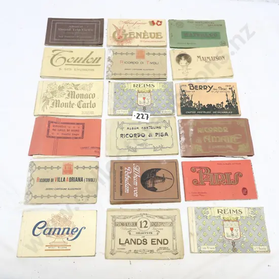 Collection of Antique Postcard Albums