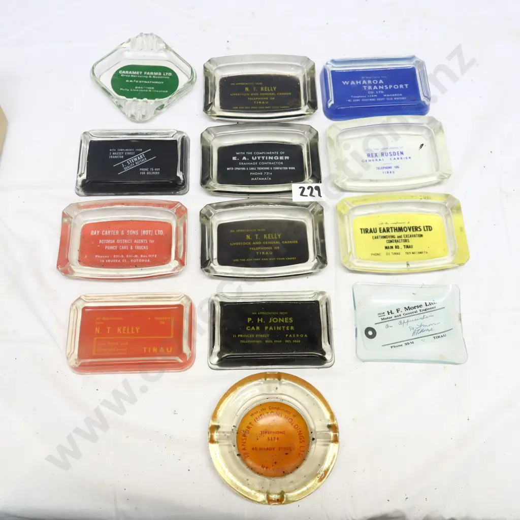 Collection of Vintage Advertising Ashtrays Image 1++