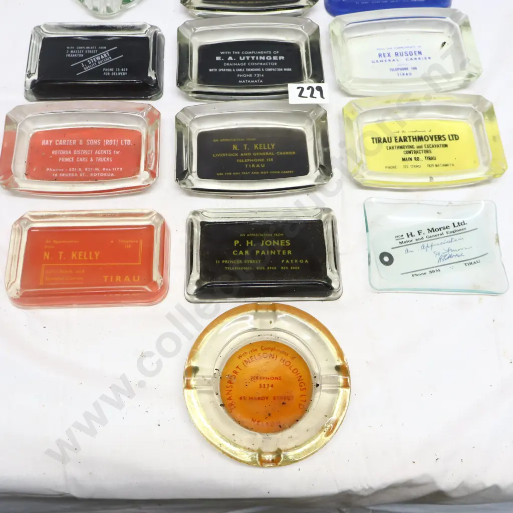 Collection of Vintage Advertising Ashtrays Image 1++