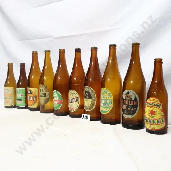 Assorted Vintage NZ ABC Beer Bottles
