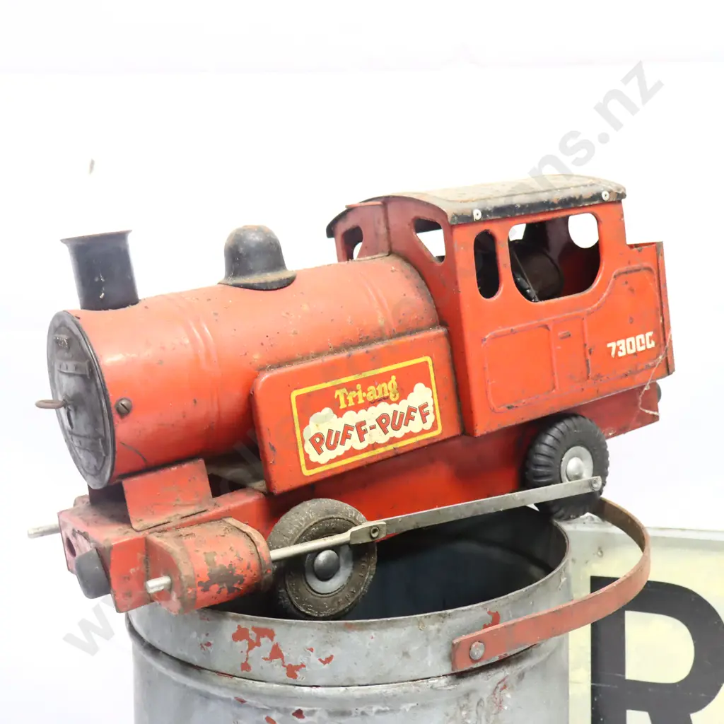 Railway Sign, Toy Train and NZR Bucket Image 1++