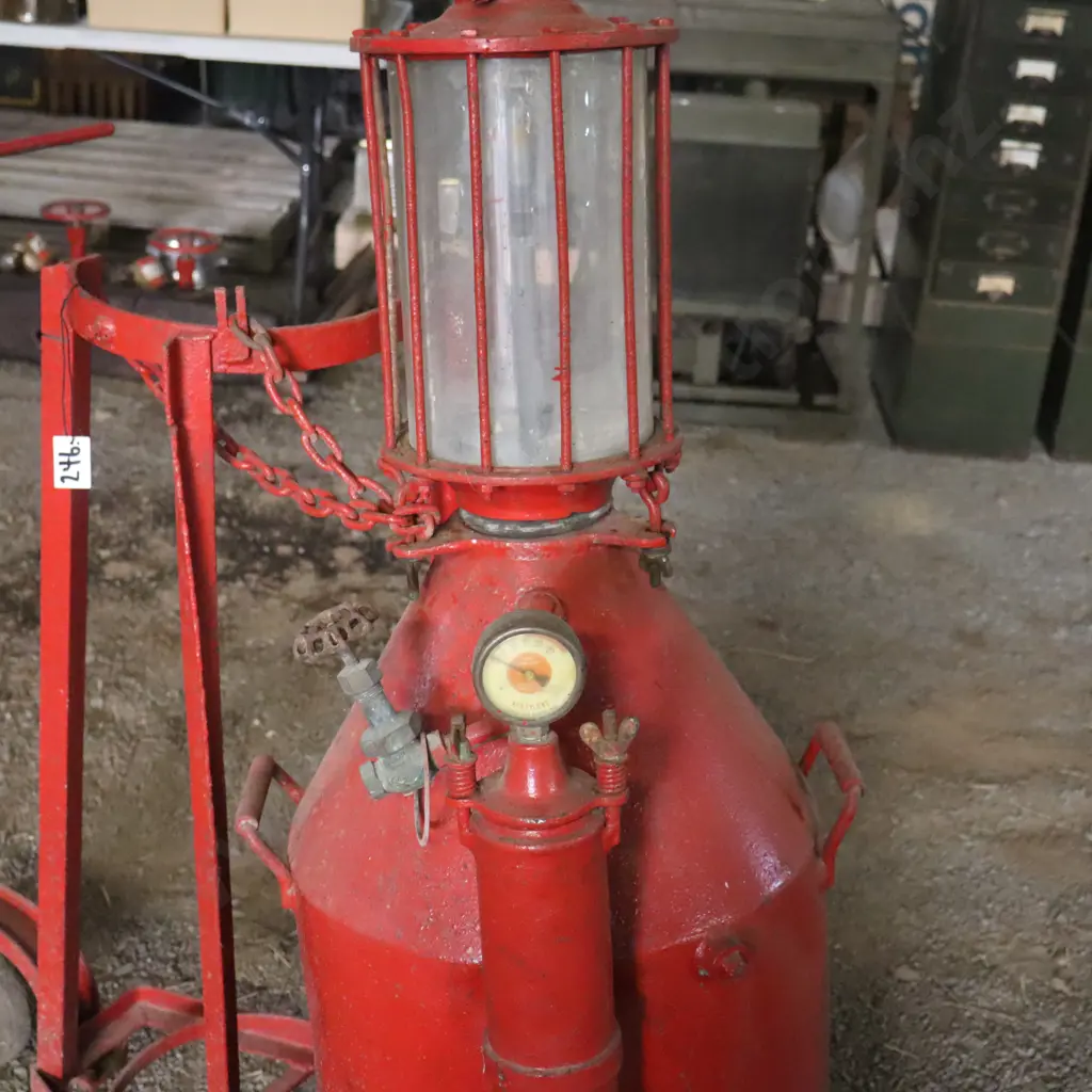 Vintage Workshop Acetelyn Tank And Trolley Image 1++