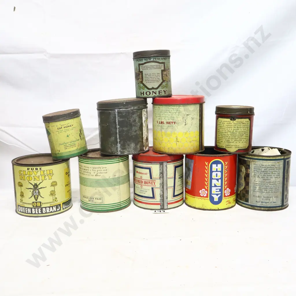 Collection of Vintage Honey Tins Image 1++