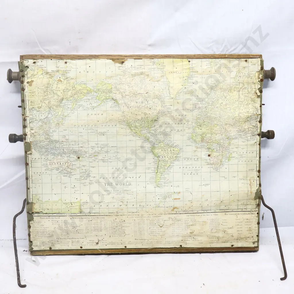 Vintage Classroom Roller Teaching Chart Image 1++